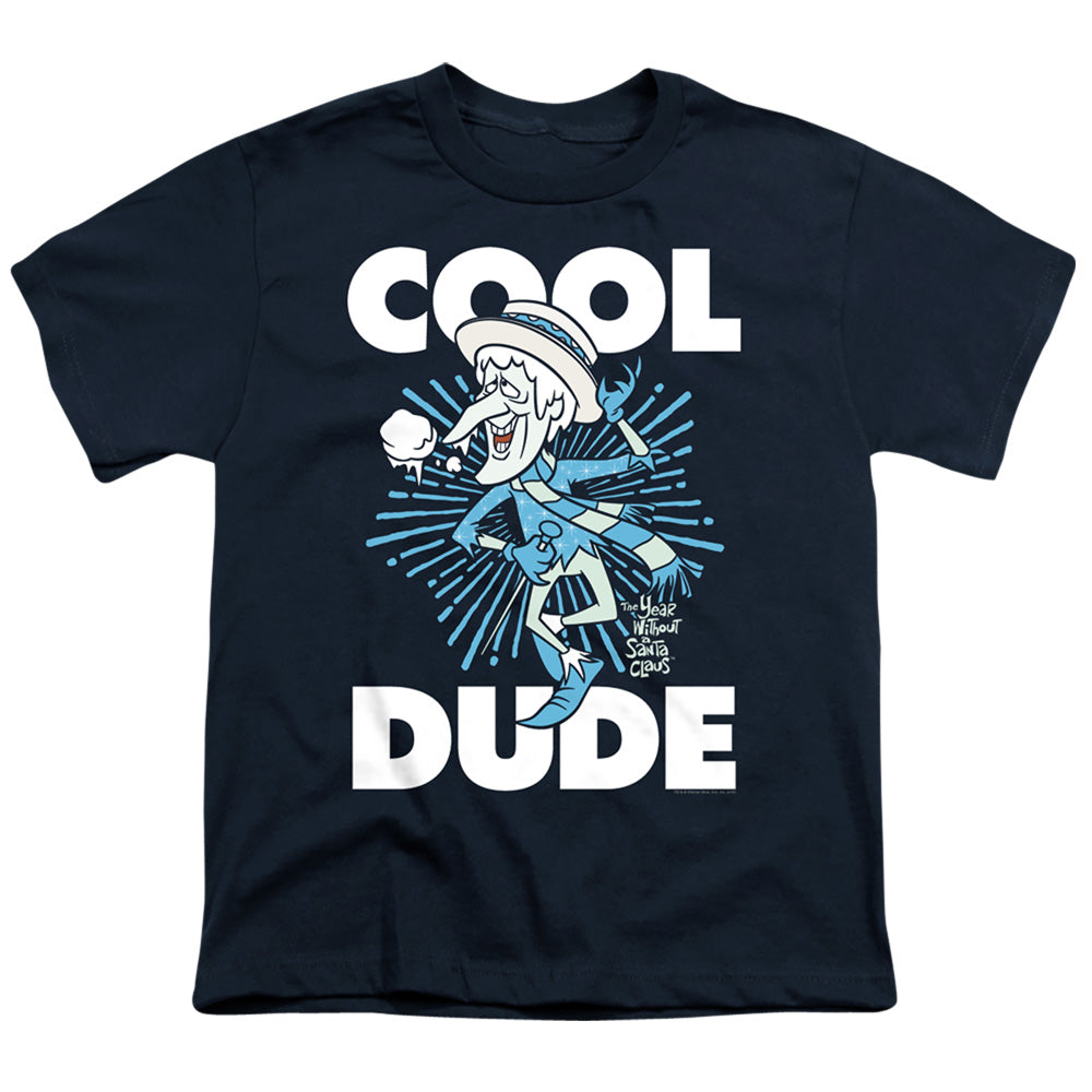 The Year Without A Santa Claus Cool Dude Kids Youth T Shirt Navy Blue