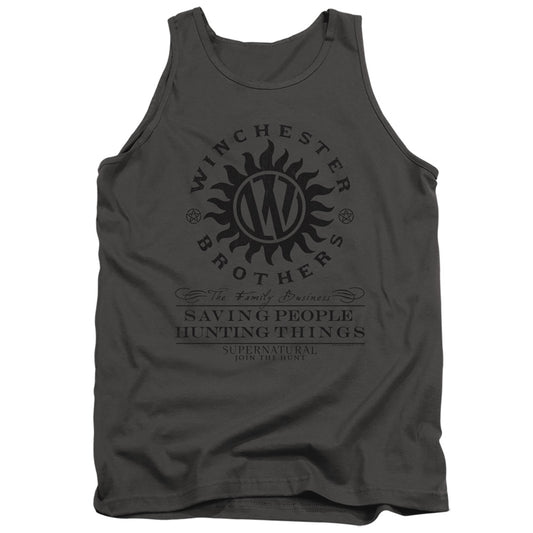 Supernatural Winchester Anti Possession Mens Tank Top Shirt Charcoal