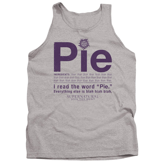 Supernatural Pie Mens Tank Top Shirt Athletic Heather