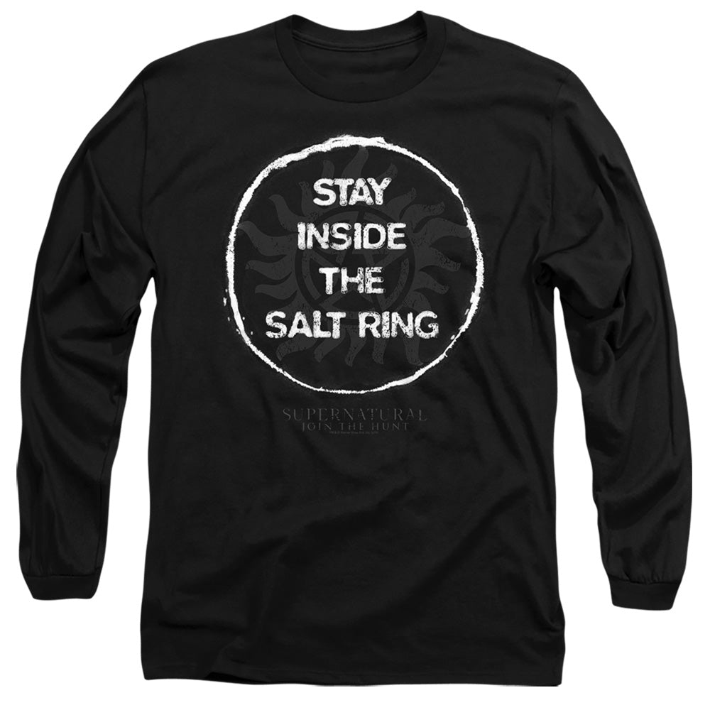 Supernatural Stay Inside The Salt Ring Mens Long Sleeve Shirt Black Officially Licensed