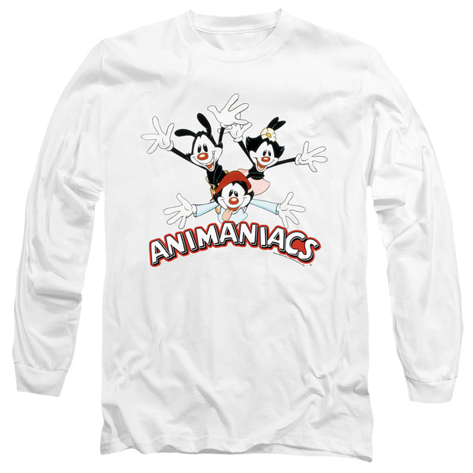Animaniacs Animaniacs Trio Mens Long Sleeve Shirt White