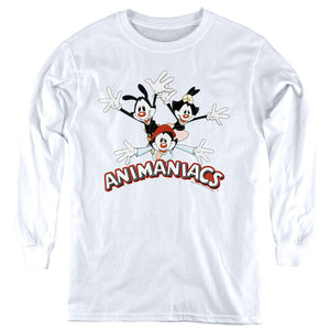 Animaniacs Animaniacs Trio Long Sleeve Kids Youth T Shirt White
