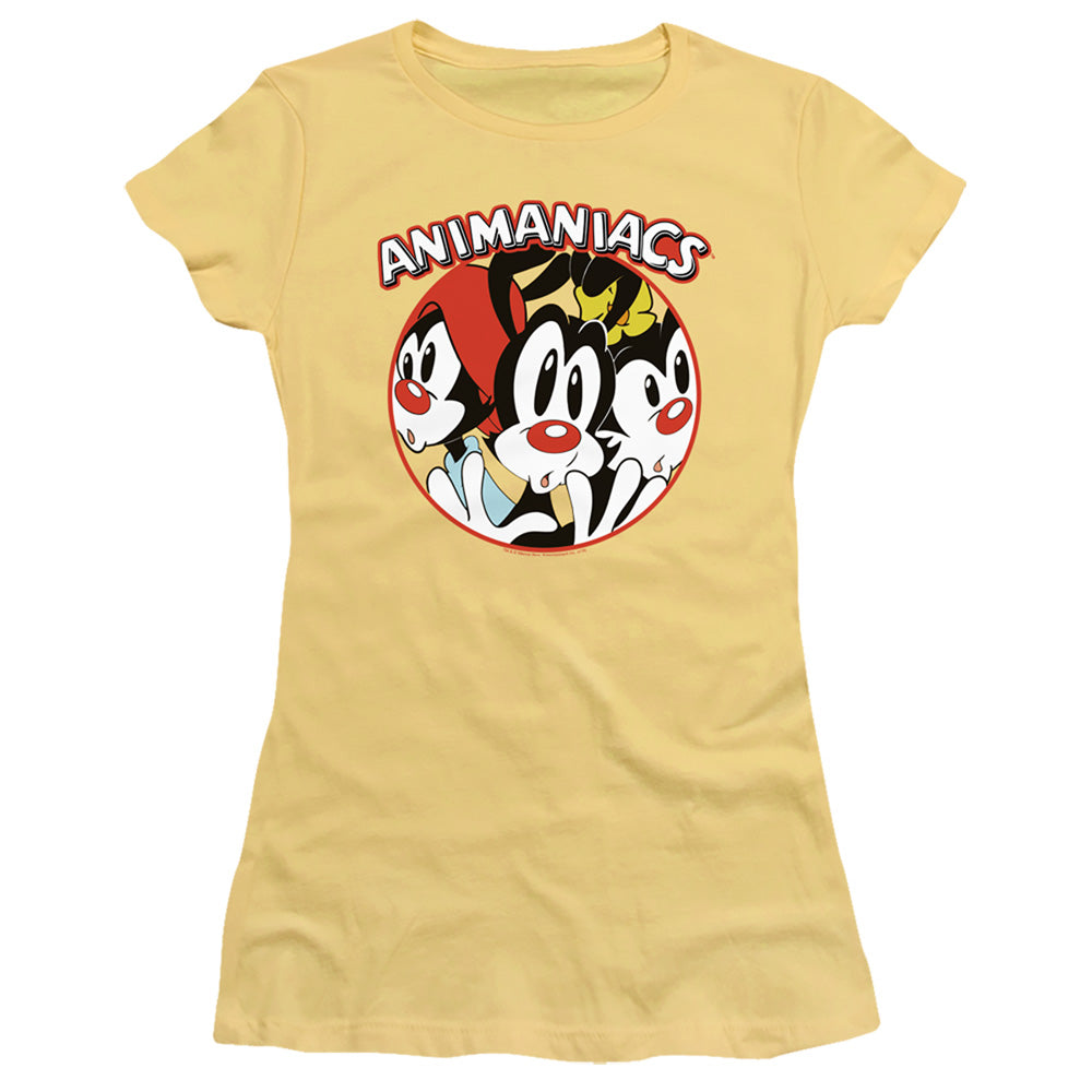 Animaniacs Crammed Junior Sheer Cap Sleeve Womens T Shirt Banana