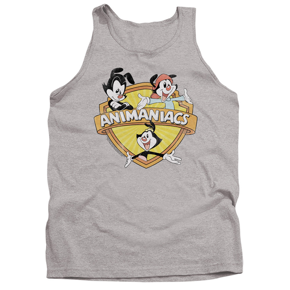 Animaniacs Shielded Animaniacs Mens Tank Top Shirt Athletic Heather