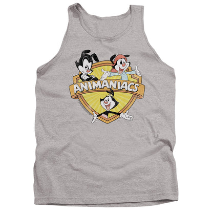 Animaniacs Shielded Animaniacs Mens Tank Top Shirt Athletic Heather