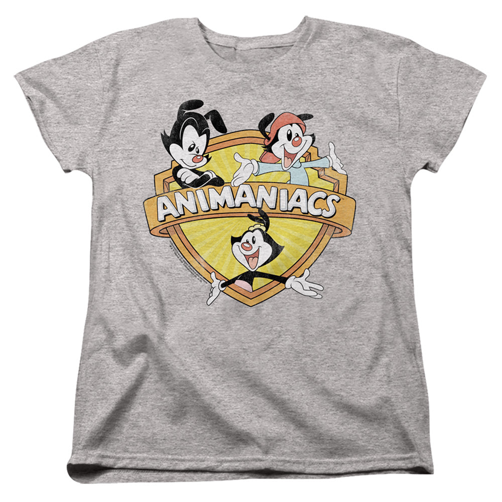 Animaniacs Shielded Animaniacs Womens T Shirt Athletic Heather