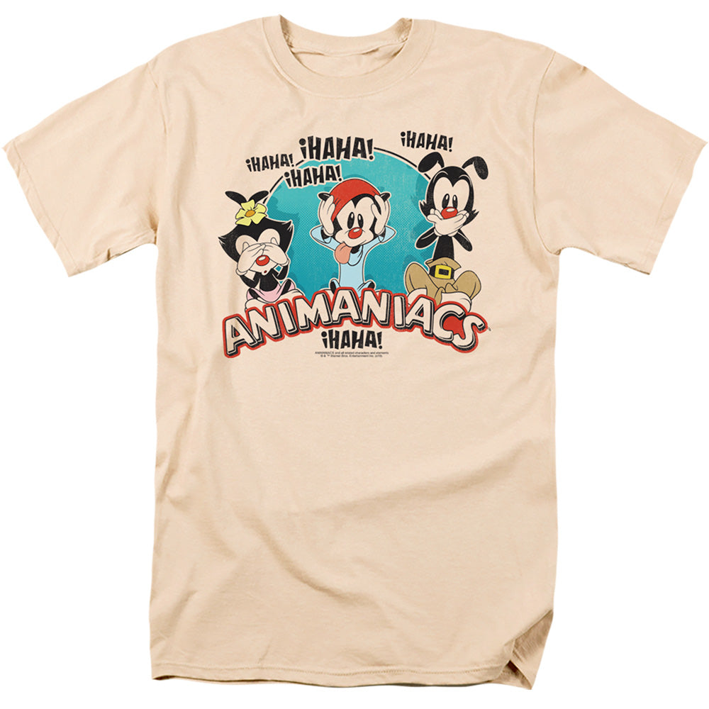 Animaniacs No Evil Mens T Shirt Cream