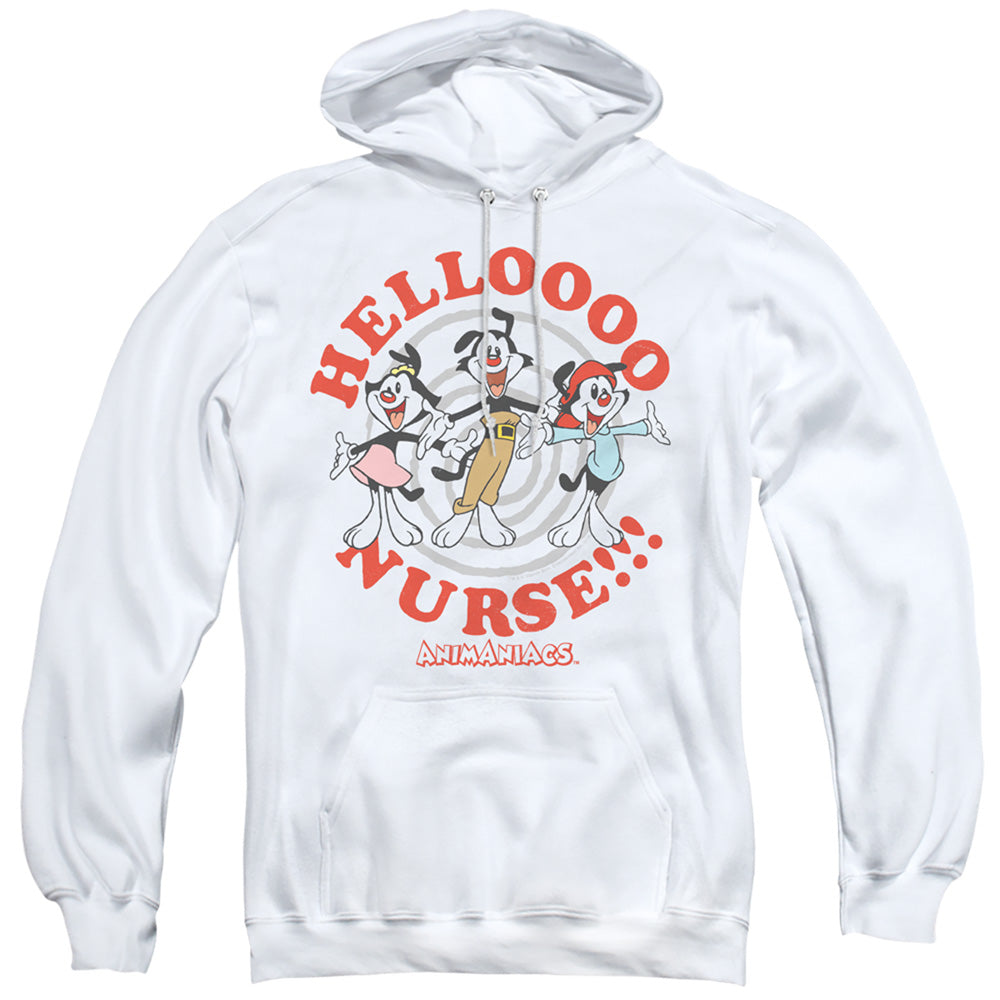 Animaniacs Hello Nurse Mens Hoodie White