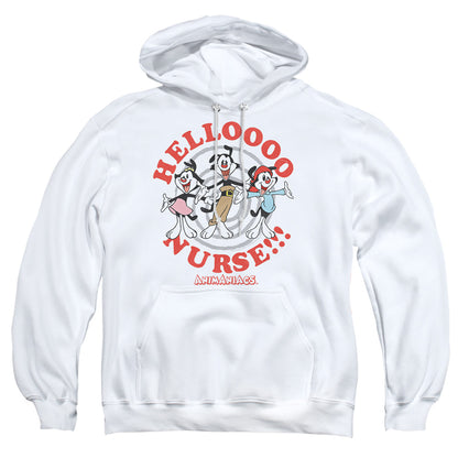 Animaniacs Hello Nurse Mens Hoodie White