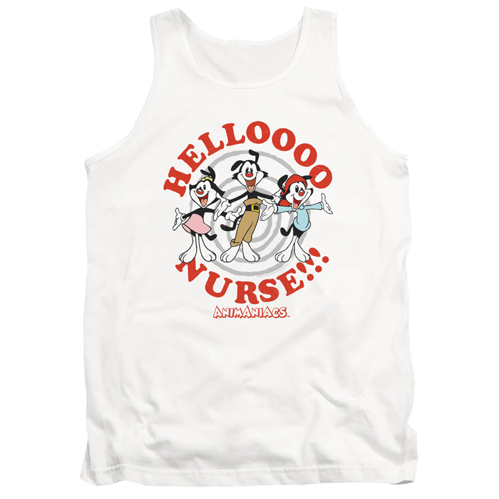 Animaniacs Hello Nurse Mens Tank Top Shirt White