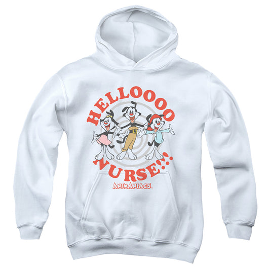 Animaniacs Hello Nurse Kids Youth Hoodie White