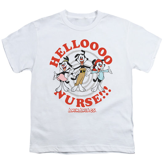 Animaniacs Hello Nurse Kids Youth T Shirt White