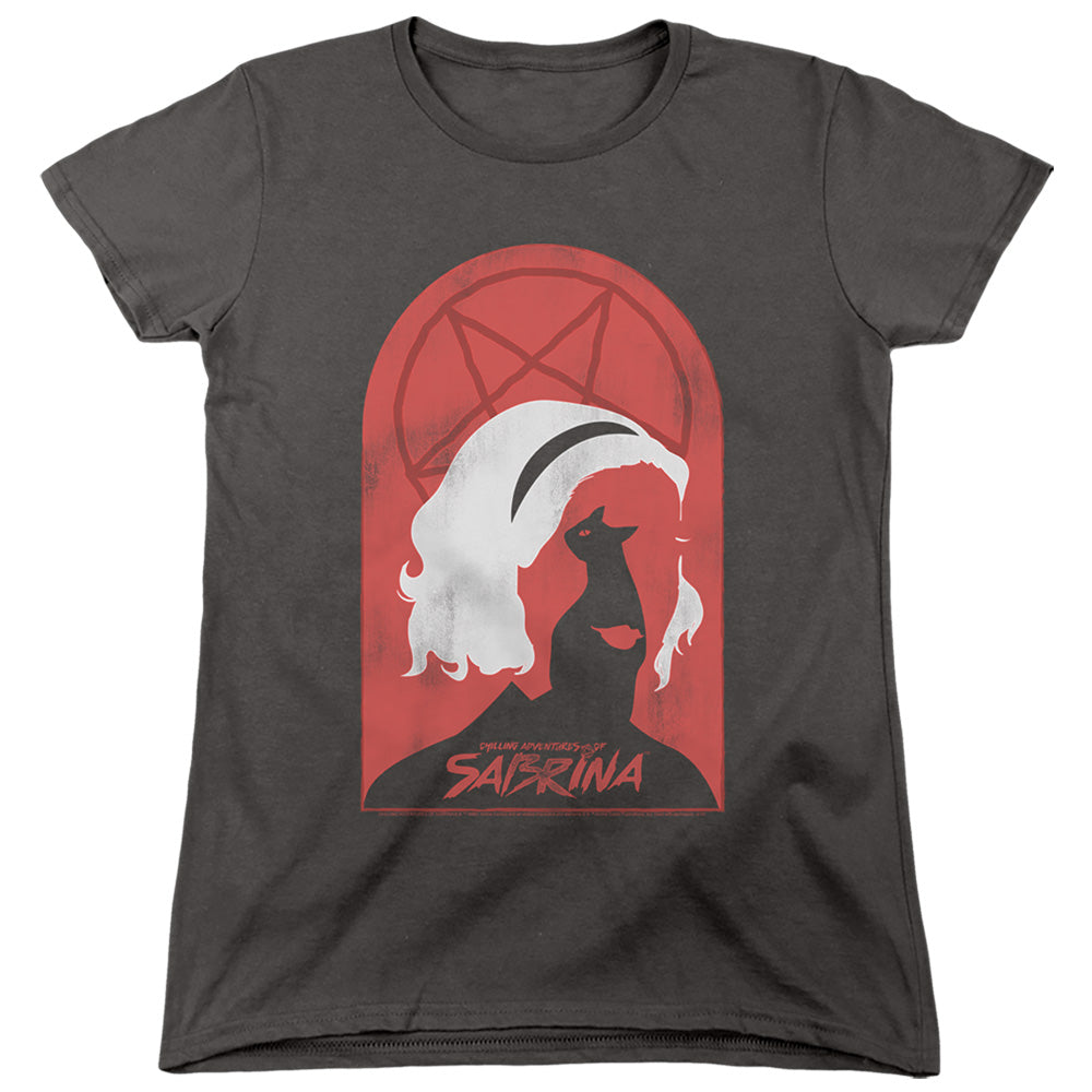 Chilling Adventures Of Sabrina Sabrina And Salem Womens T Shirt Charcoal