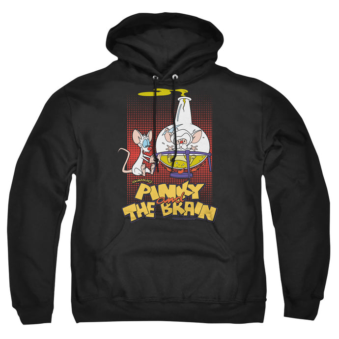 Pinky And The Brain Lab Flask Mens Hoodie Black