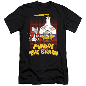 Pinky And The Brain Lab Flask Slim Fit Mens T Shirt Black