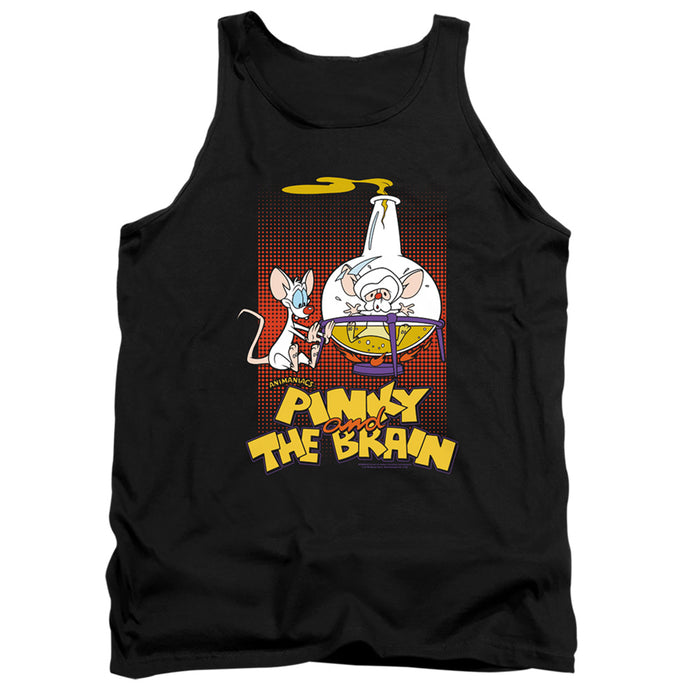 Pinky And The Brain Lab Flask Mens Tank Top Shirt Black