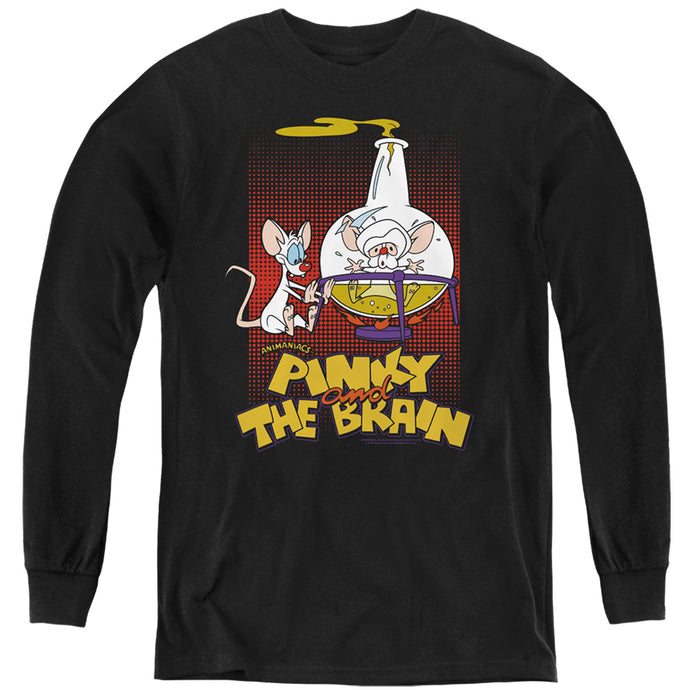 Pinky And The Brain Lab Flask Youth Long Sleeve Black