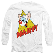 Load image into Gallery viewer, Pinky And The Brain Narf Mens Long Sleeve Shirt White