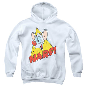 Pinky And The Brain Narf Kids Youth Hoodie White