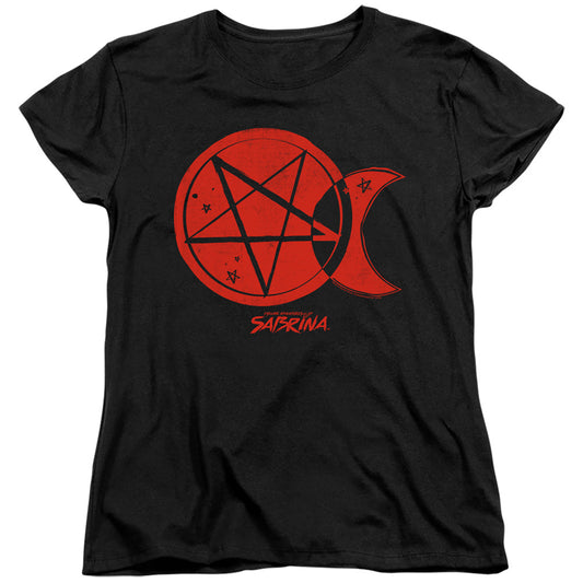 Chilling Adventures Of Sabrina Dark Moon Womens T Shirt Black