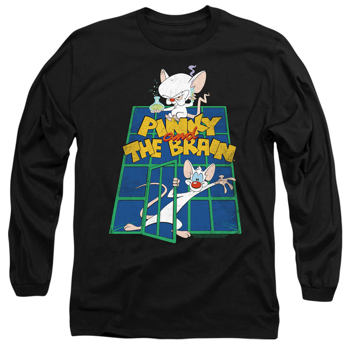 Pinky And The Brain Ol Standard Mens Long Sleeve Shirt Black