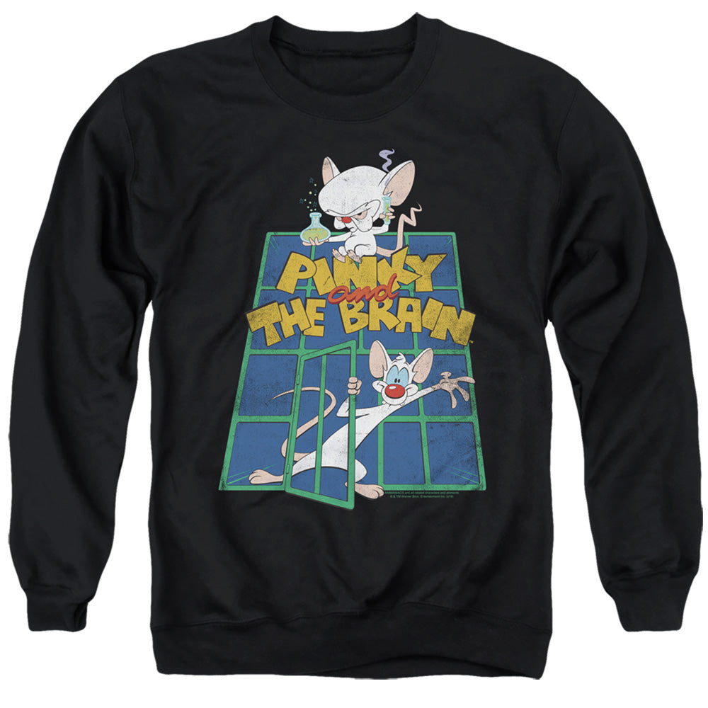 Pinky And The Brain Ol Standard Mens Crewneck Sweatshirt Black
