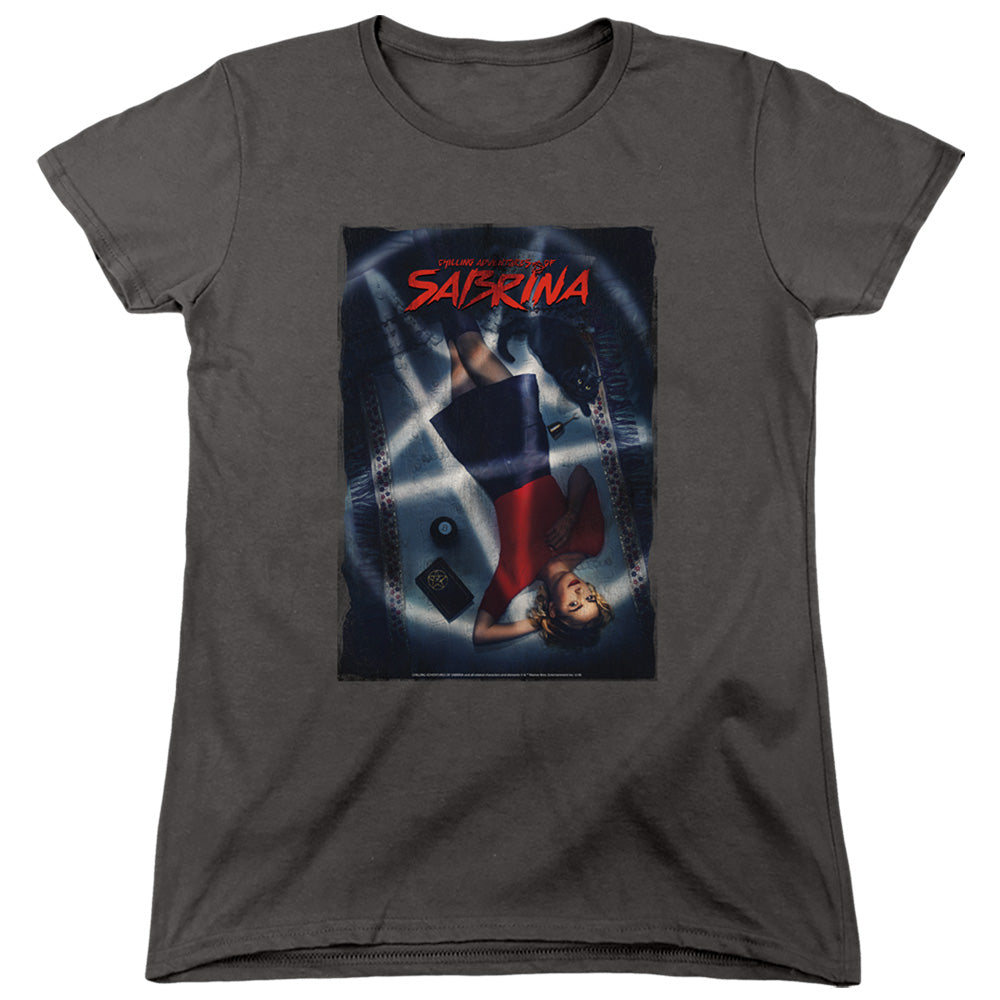 Chilling Adventures Of Sabrina Sabrina Key Art Womens T Shirt Charcoal