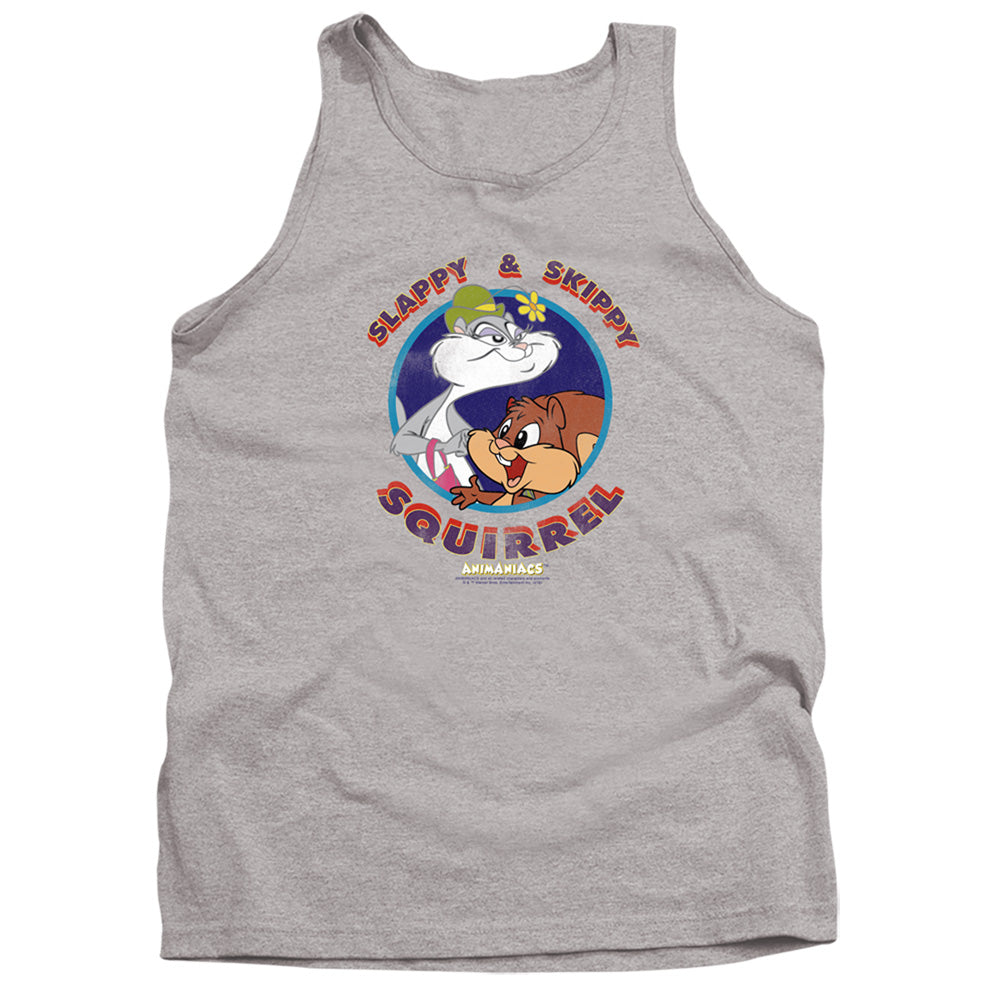 Animaniacs Slappy And Skippy Squirrel Mens Tank Top Shirt Athletic Heather