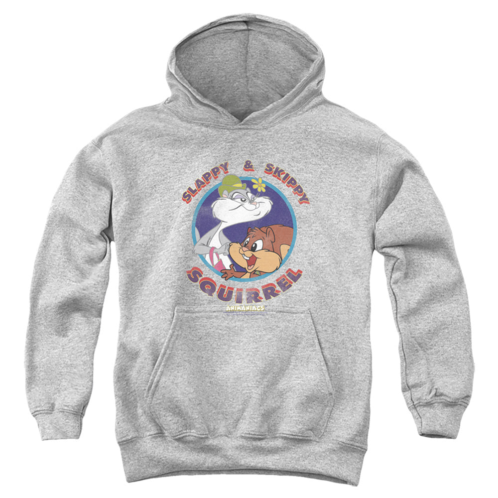 Animaniacs Slappy And Skippy Squirrel Kids Youth Hoodie Athletic Heather