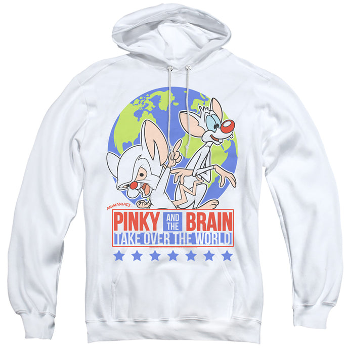 Pinky And The Brain Campaign Mens Hoodie White