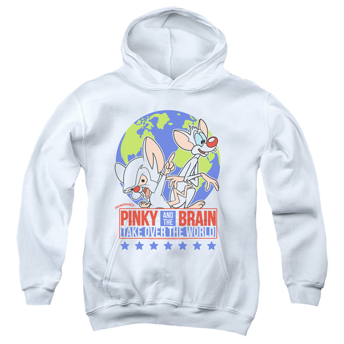 Pinky And The Brain Campaign Kids Youth Hoodie White