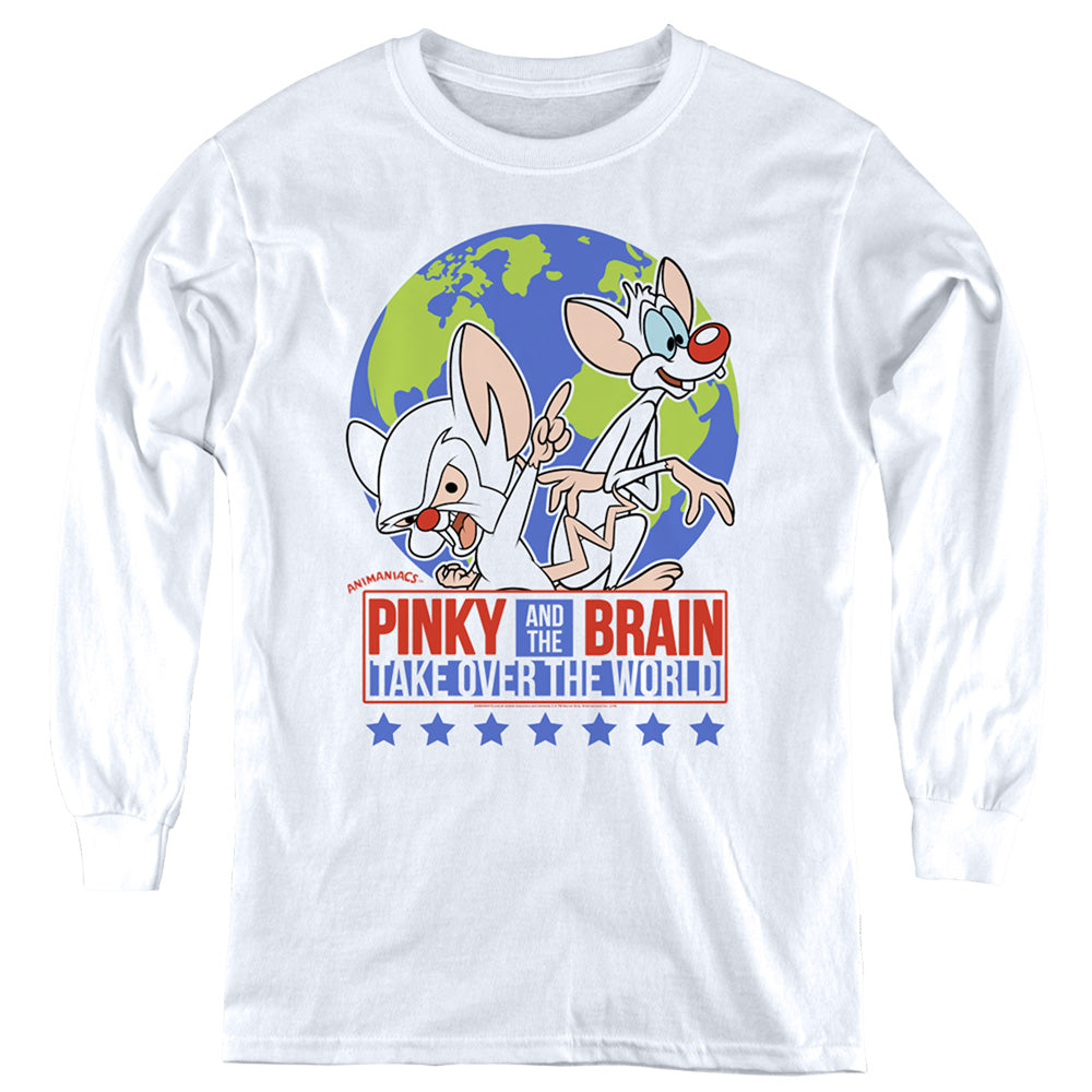 Pinky And The Brain Campaign Youth Long Sleeve White