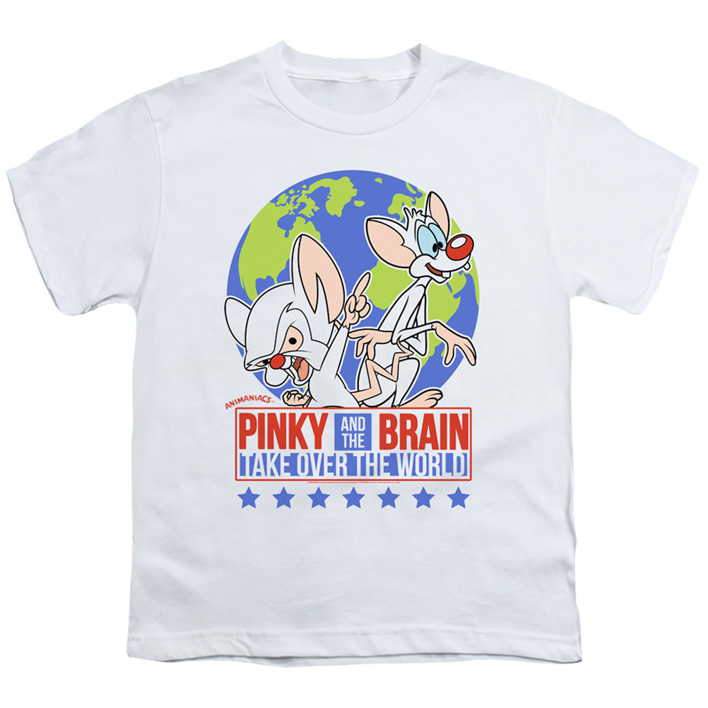 Pinky And The Brain Campaign Kids Youth T Shirt White