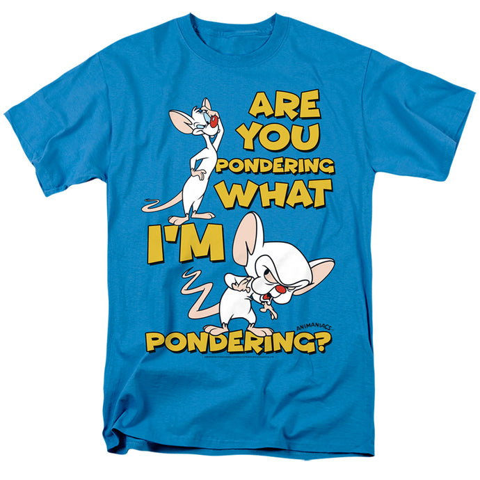 Pinky And The Brain Pondering Mens T Shirt Turquoise
