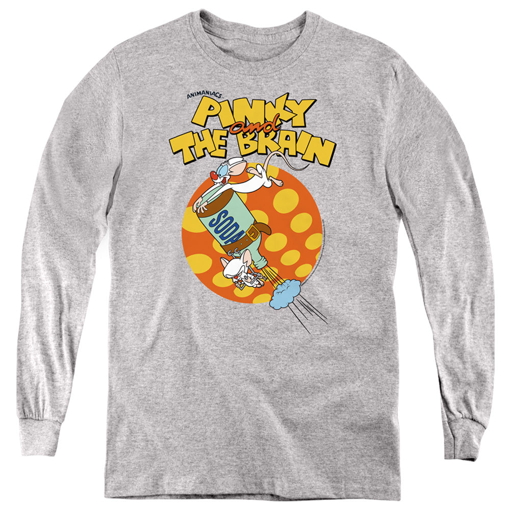 Pinky And The Brain Soda Youth Long Sleeve Athletic Heather