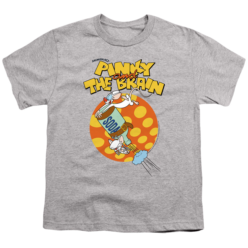 Pinky And The Brain Soda Kids Youth T Shirt Athletic Heather