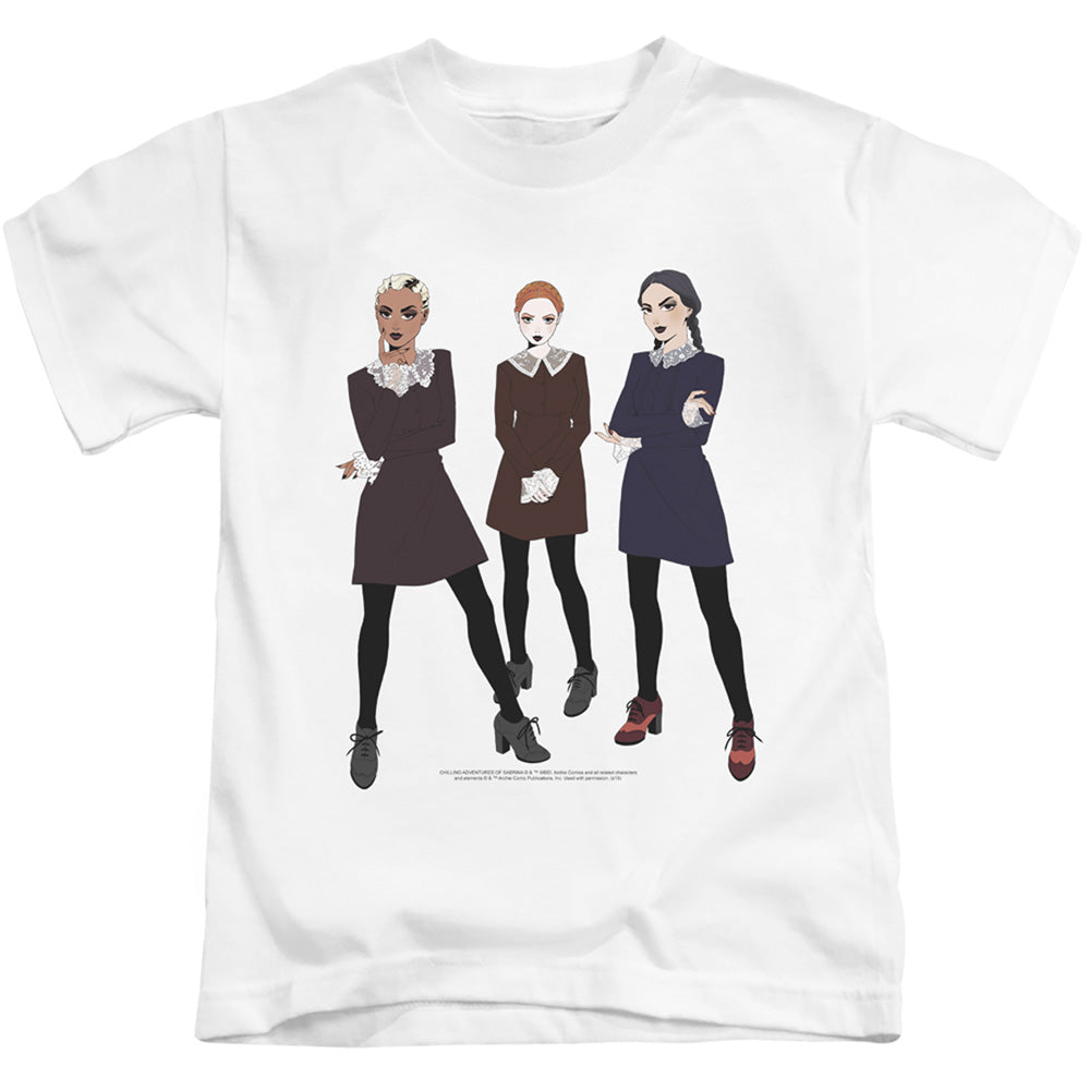 Chilling Adventures Of Sabrina Weird Juvenile Kids Youth T Shirt White