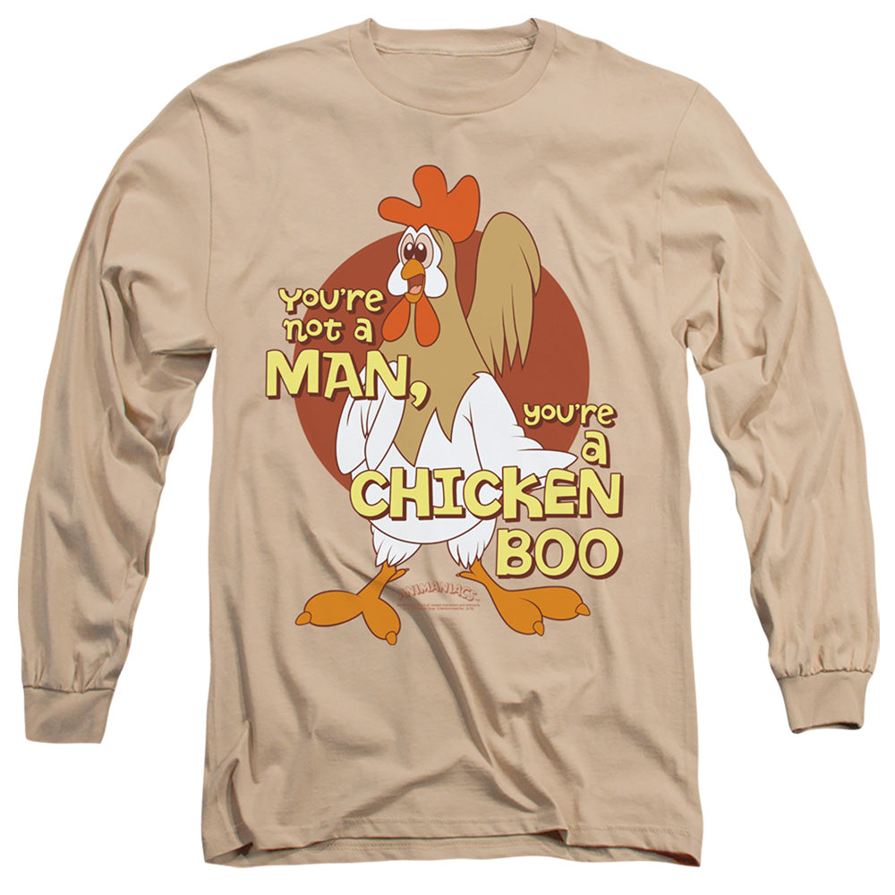 Animaniacs Chicken Boo Mens Long Sleeve Shirt Sand