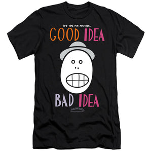 Animaniacs Good Idea Bad Idea Slim Fit Mens T Shirt Black