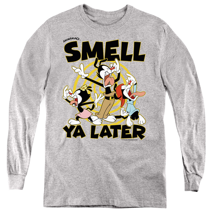 Animaniacs ell Ya Later Long Sleeve Kids Youth T Shirt Athletic Heather