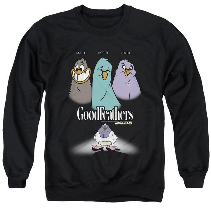 Animaniacs Goodfeathers Mens Crewneck Sweatshirt Black