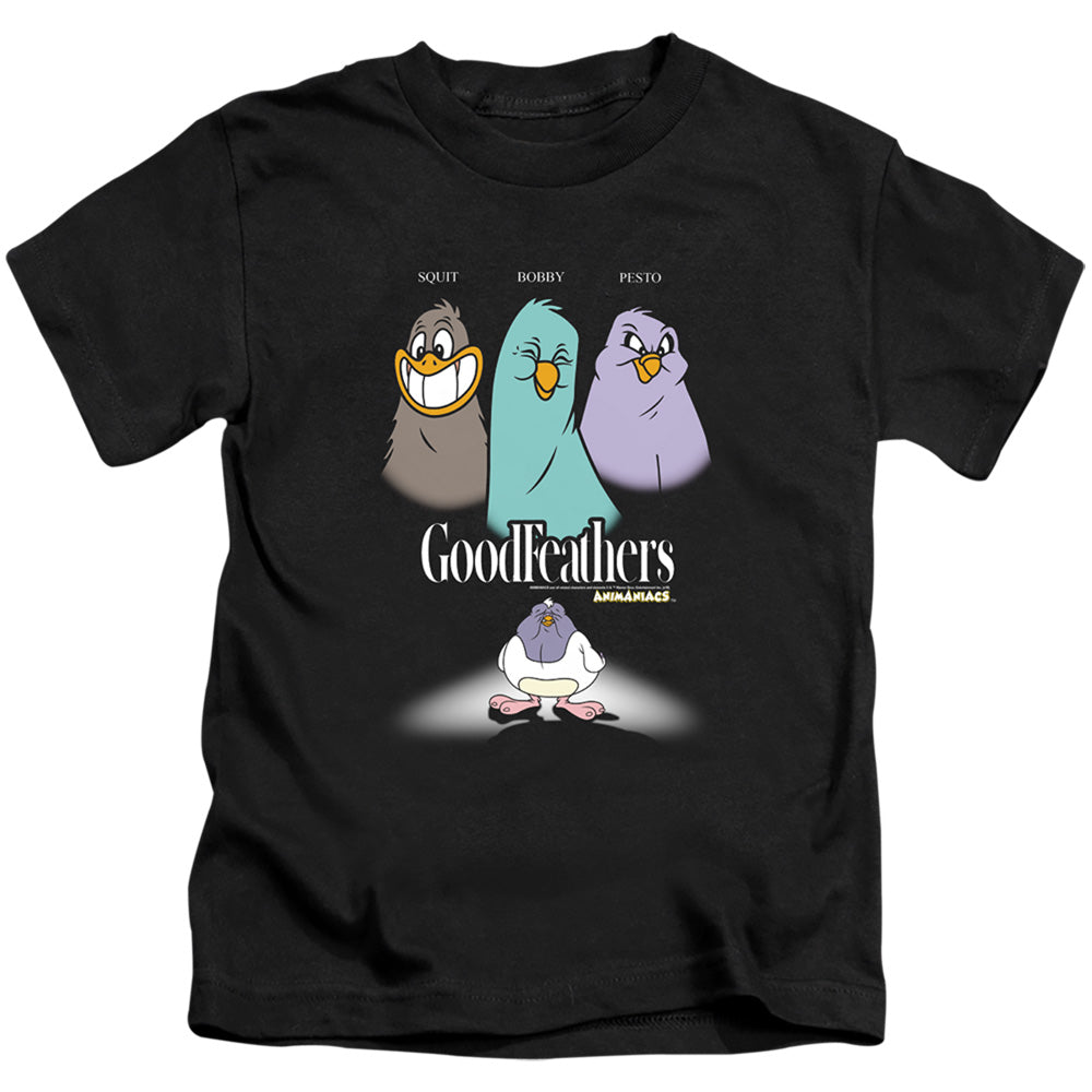 Animaniacs Goodfeathers Juvenile Kids Youth T Shirt Black