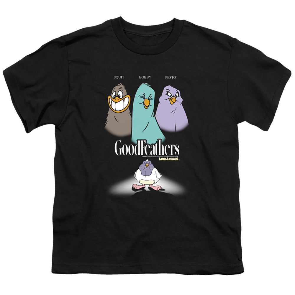 Animaniacs Goodfeathers Kids Youth T Shirt Black