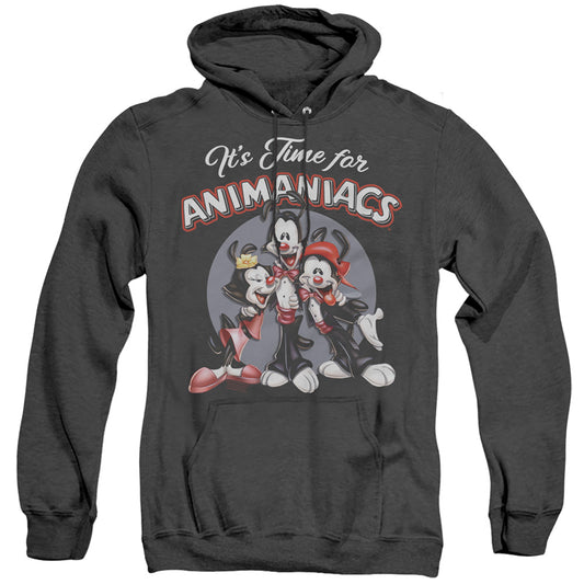 Animaniacs Its Time For Mens Heather Hoodie Black