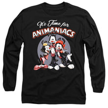 Load image into Gallery viewer, Animaniacs Its Time For Mens Long Sleeve Shirt Black