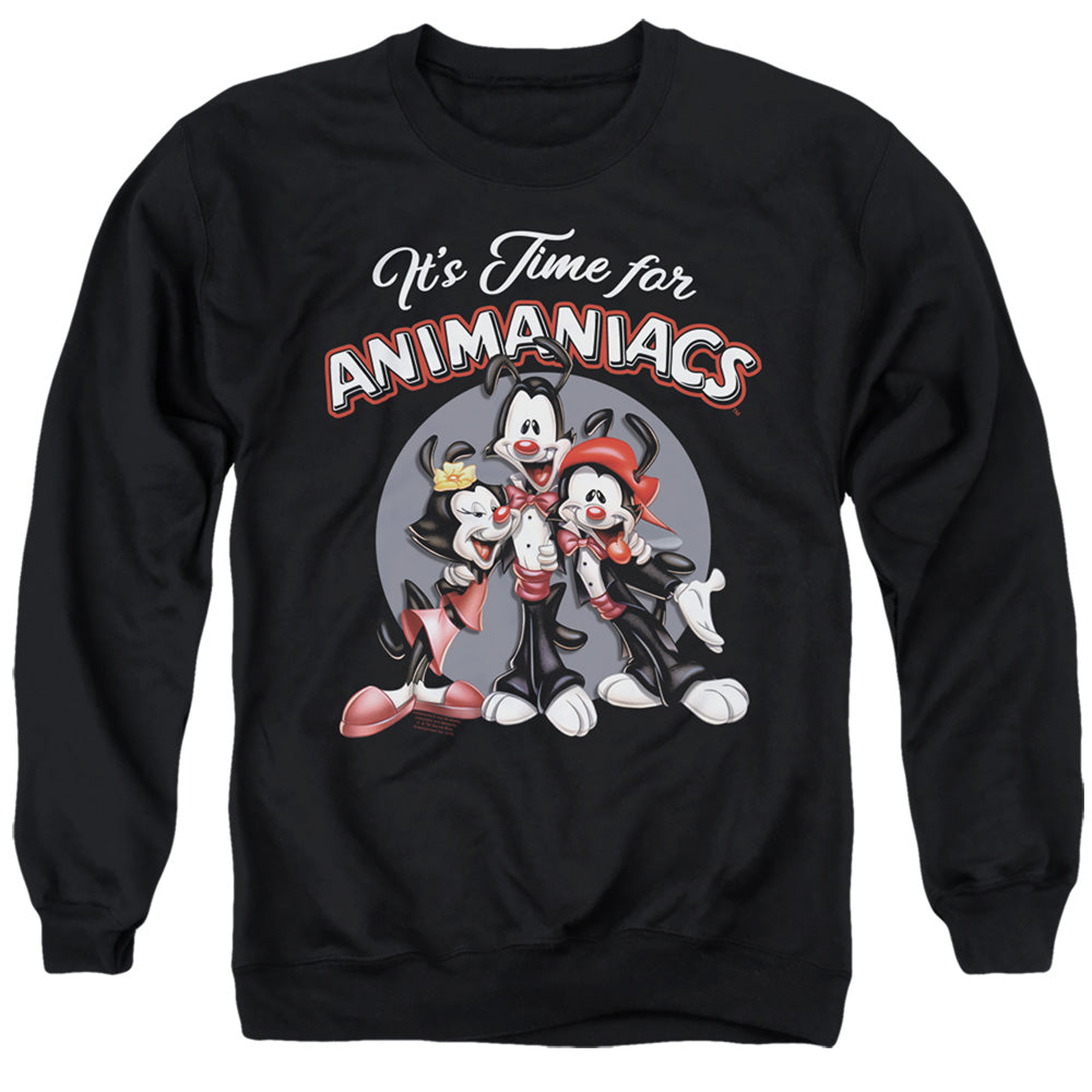 Animaniacs Its Time For Mens Crewneck Sweatshirt Black