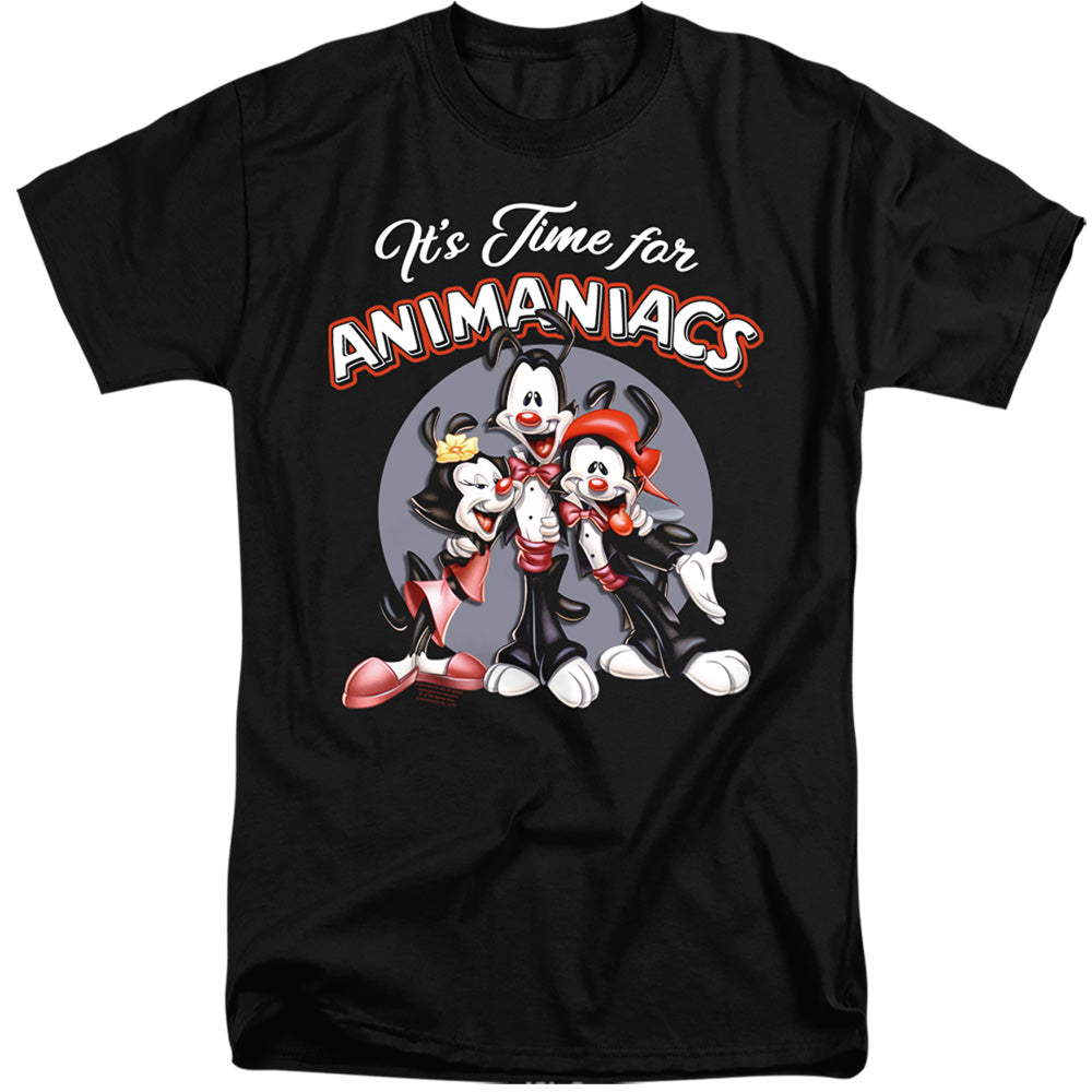 Animaniacs Its Time For Mens Tall T Shirt Black