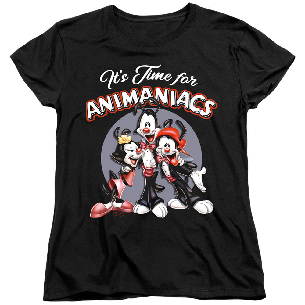 Animaniacs Its Time For Womens T Shirt Black