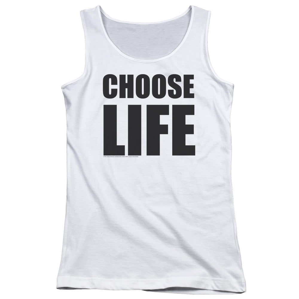 Wham! Choose Life Womens Tank Top Shirt White