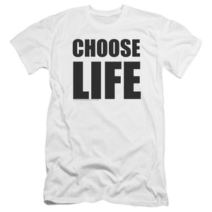 Wham! Choose Life Premium Bella Canvas Slim Fit Mens T Shirt White